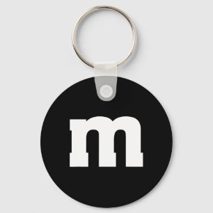Letter M Capital Alphabet  Keychain