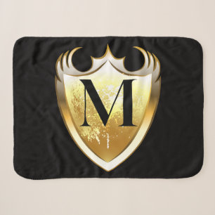 Letter M Capital Alphabet Sherpa Blanket