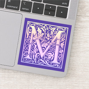 Letter M Colourful Vintage First Letter Gradient