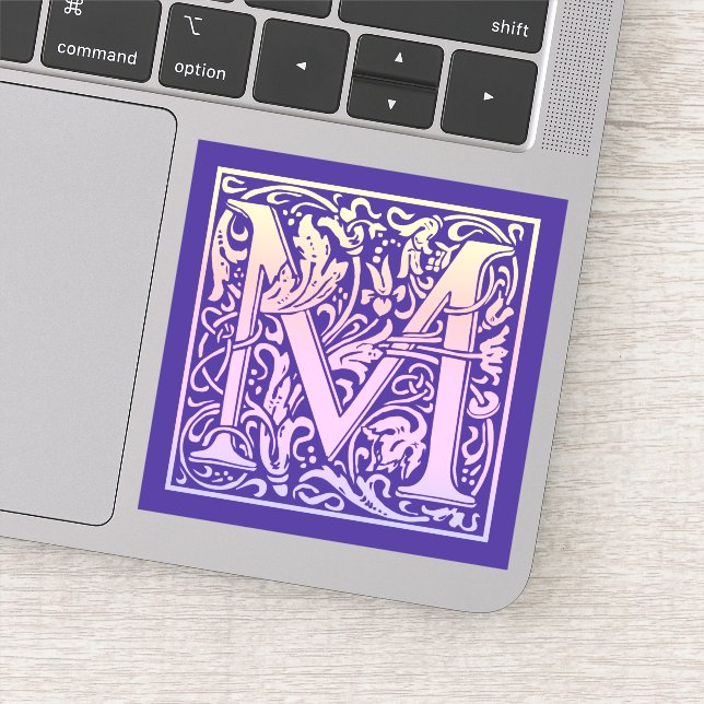 Letter M Colourful Vintage First Letter Gradient (Detail)