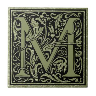 Letter M First Letter Monogram Tile
