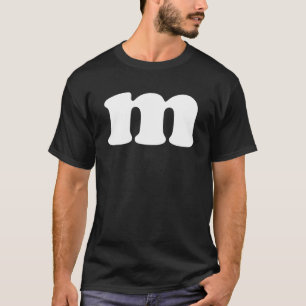 Letter m Groups Costume Matching Funny Halloween C T-Shirt