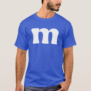 Letter M Lower Case Alphabet Matching Funny Hallow T-Shirt
