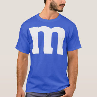 Letter M Lower Case Alphabet Matching Lazy Hallowe T-Shirt