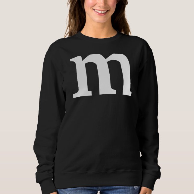 Letter M Lower Case Alphabet Sweatshirt (Front)