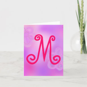 Letter M Monogram Notecard