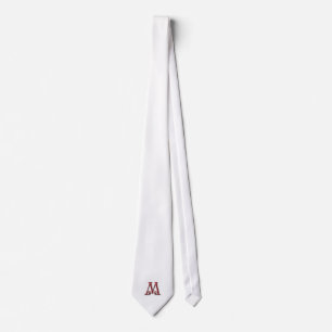 Letter M Monogram Tie