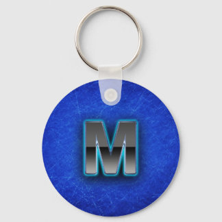 Letter M - neon blue edition Keychain