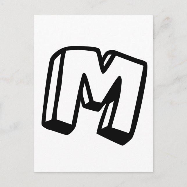 Letter M Postcard (Front)