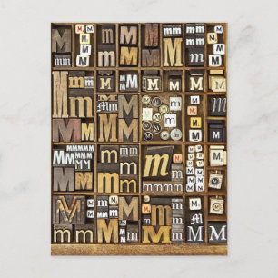 Letter M Postcard