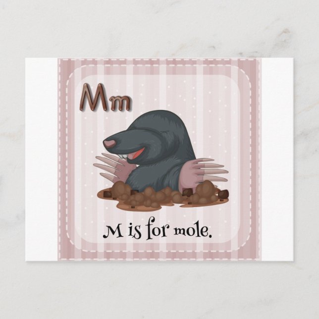 Letter M Postcard (Front)