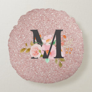 Letter M Round Pillow