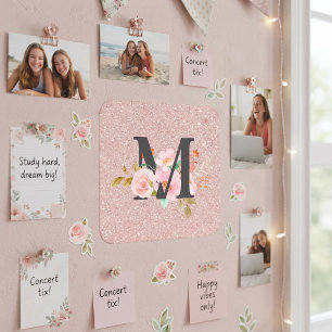 Letter M Square Sticker