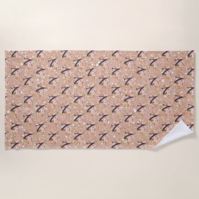 Letter N Beach Towel (Front)