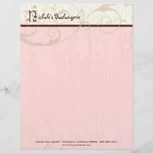 Letter N Cupcake Business Letterhead
