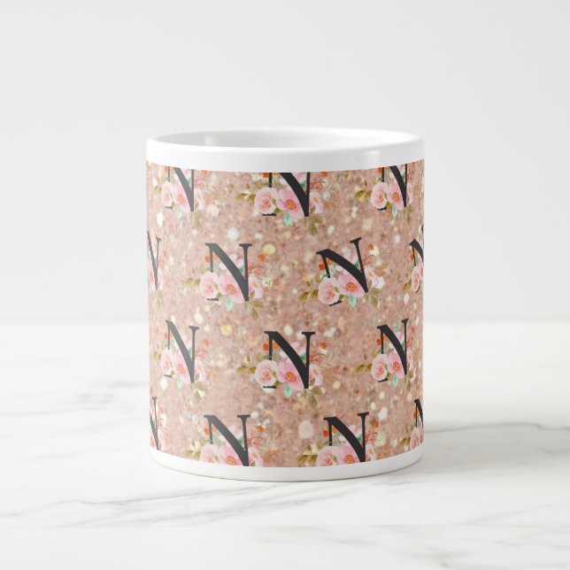 Letter N Large Coffee Mug (Front)