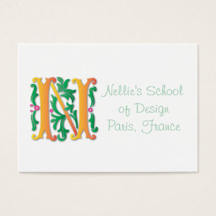 Letter N Monogram Fleur de lis