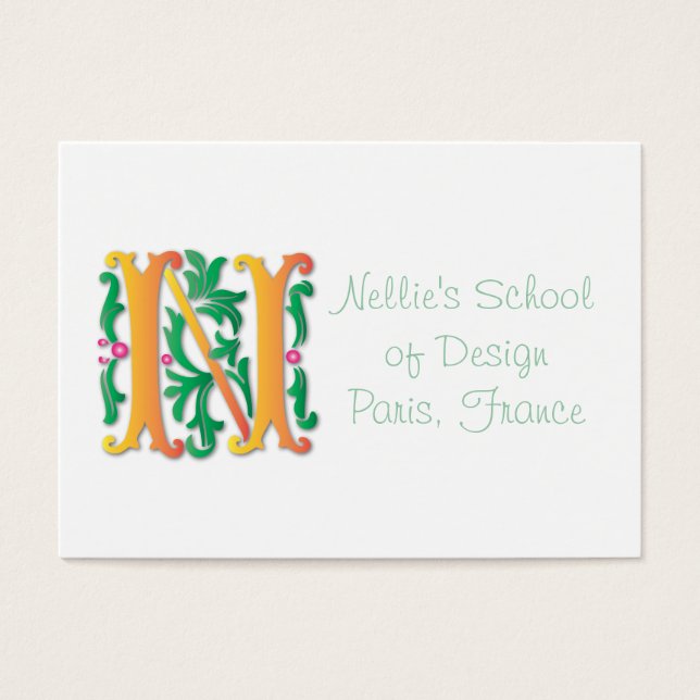 Letter N Monogram Fleur de lis (Front)