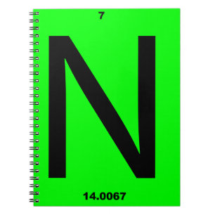 Letter N periodic table Notebook