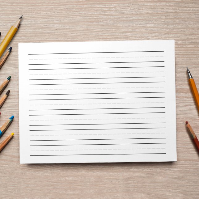 Letter & Number Write Practice Lined Writing Pad (lined writing practice pad)