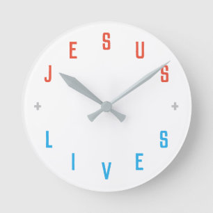 Letter Numbers Round Clock