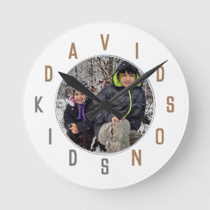 Letter Numbers Round Clock