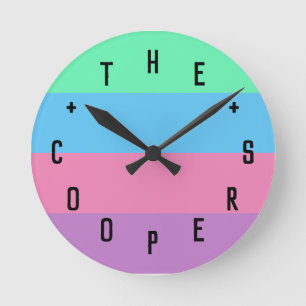 Letter Numbers Round Clock