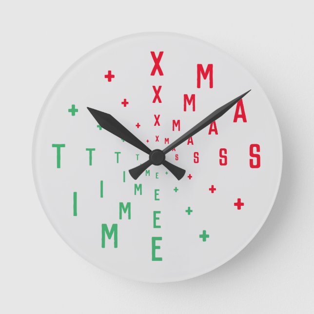 Letter Numbers Round Clock (Front)