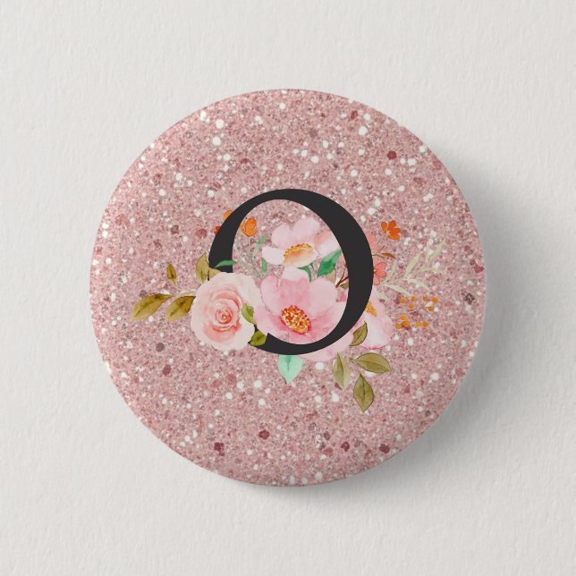 Letter O 2 Inch Round Button (Front)