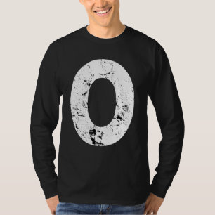 Letter O Big Capital Alphabet Monogram Distressed T-Shirt