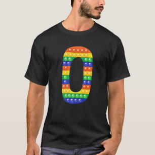 Letter O Capital Alphabet Fidget Pop It Matching P T-Shirt