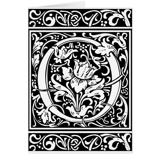 Letter O Medieval Monogram Art Nouveau (Front)