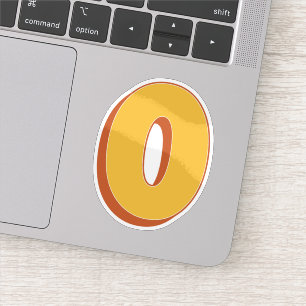 Letter O Monogram, Bold 3D Type Font Initial 