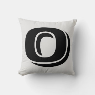 LETTER O MONOGRAM PILLOW