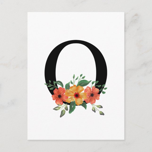 Letter O Postcard (Front)