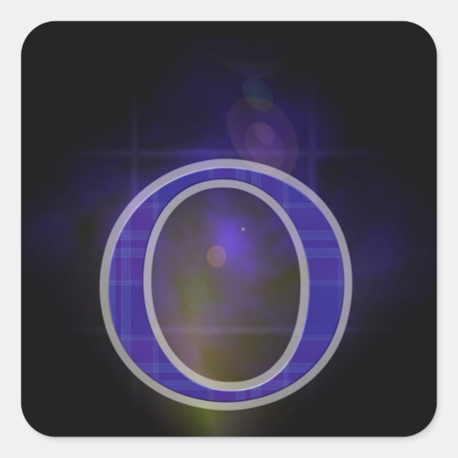 Letter O Square Sticker (Front)