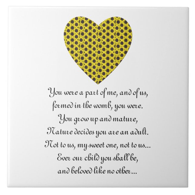 Letter of love to a child tile (Front)