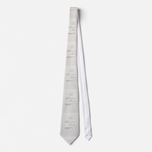 Letter of Resignation of Richard M. Nixon 1974 Tie (Front)