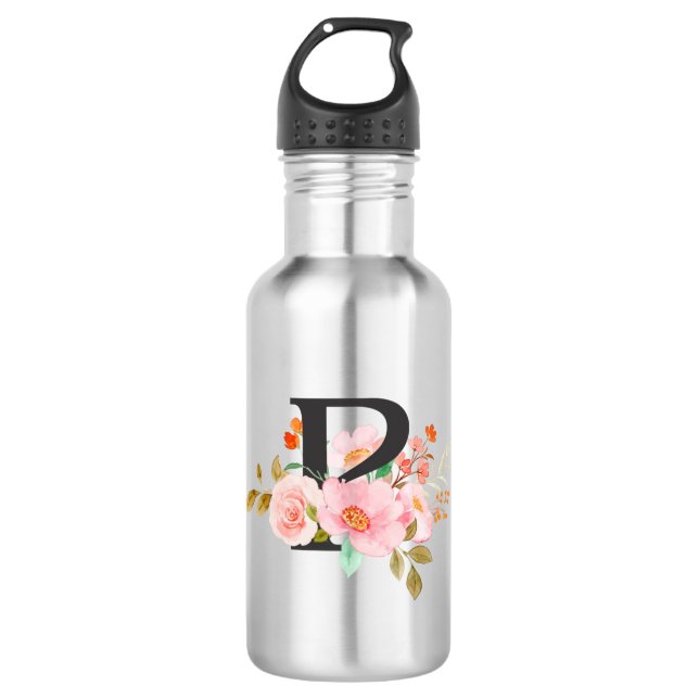 Letter P 532 Ml Water Bottle (Front)