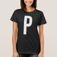 LETTER P ALPHABET MONOGRAM INITIAL