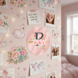 Letter P Classic Round Sticker