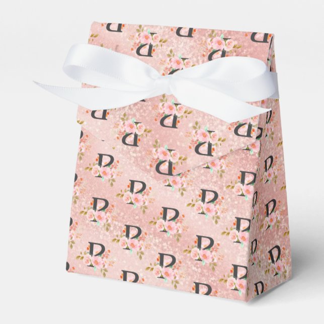 Letter P Favor Box (Front Side)