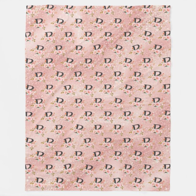 Letter P Fleece Blanket (Front)