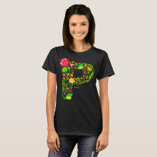 Letter P in Flowers T-Shirt