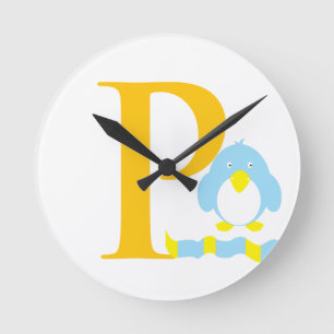 Letter P Initial Clock