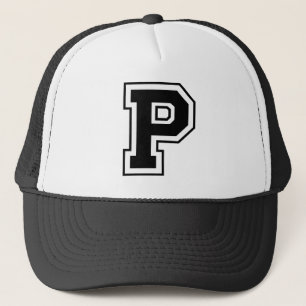 Letter "P" Monogram Trucker Hat
