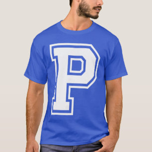 Letter P Name Initial Varsity Alphabet Monogram gi T-Shirt