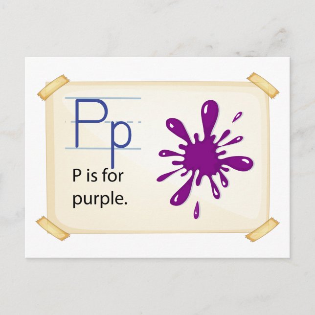 Letter P Postcard (Front)