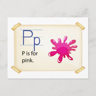 Letter P Postcard
