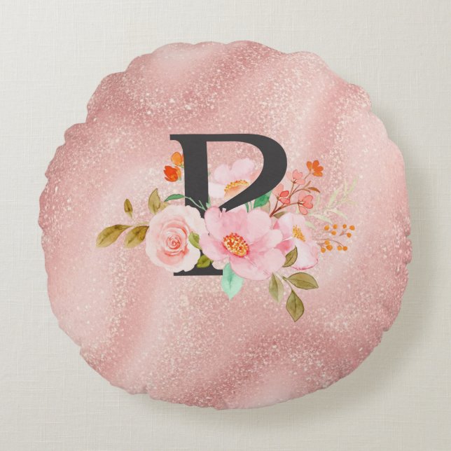 Letter P Round Pillow (Front)